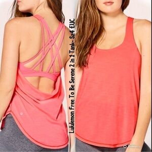 Lululemon Free To Be Serene 2 in 1 Tank- Sz4 EUC